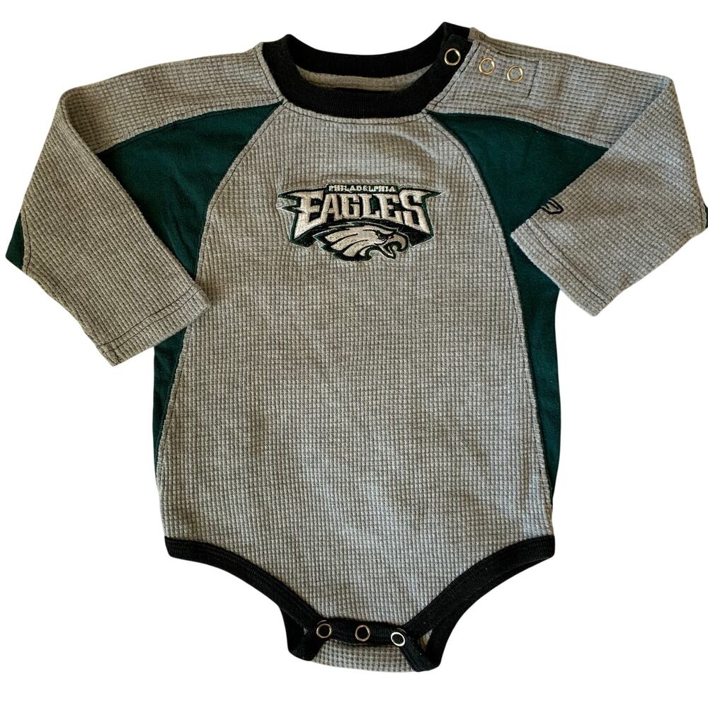 Reebok NFL Team Baby 18M Philadelphia Eagles One Piece Romper Long Slv Thermal